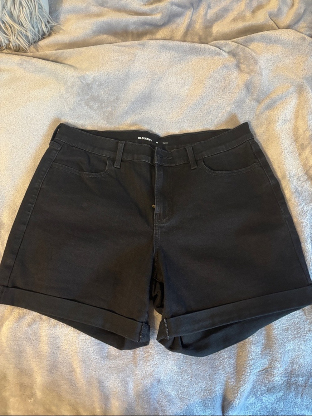 Old Navy Black Rolled Hem Jean Shorts